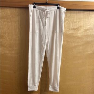 Danskin Off White Sweater Like Knit Jogger Casual Pants Size XL